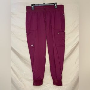 Large petite 7 pocket Greys Anatomy jogger pant in wine